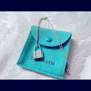 Tiffany & Co. 1837 lock pendant charm necklace